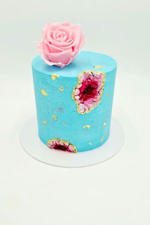 L.C  Géode cake - Fleur éternelle