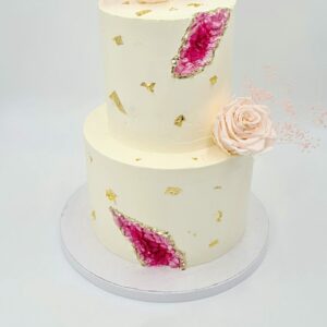 L.C  Géode cake - Fleur éternelle
