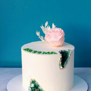 L.C  Géode cake - Fleur éternelle