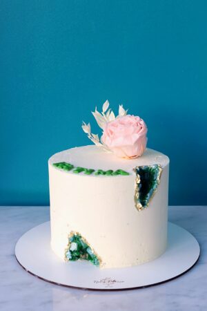 L.C  Géode cake - Fleur éternelle