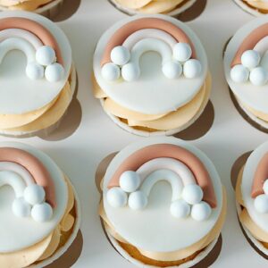 Cupcakes Arc en ciel 3D - Baby Shower