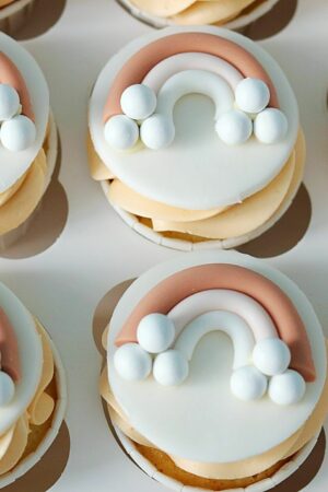 Cupcakes Arc en ciel 3D - Baby Shower