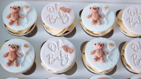 Cupcakes Ours 3D - Baby Shower