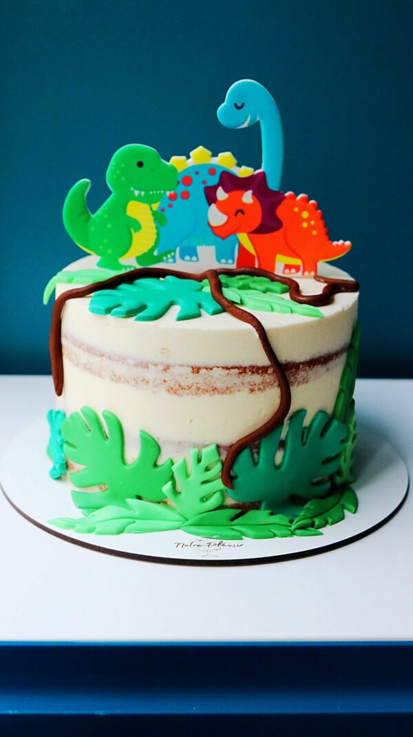 Naked cake -Dinosaures