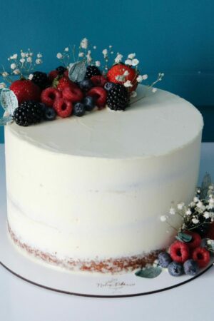 Semi Naked cake - wedding Fruits Frais